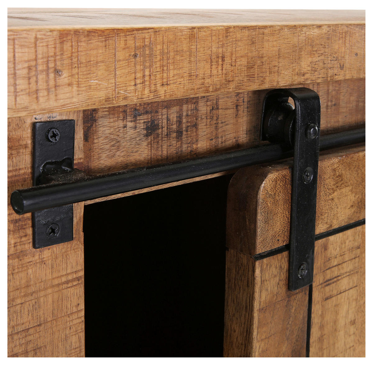HIGHBOARD  in 110/150/45 cm  - Schwarz/Naturfarben, KONVENTIONELL, Holz/Metall (110/150/45cm) - Landscape