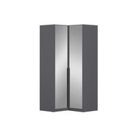 ECKKLEIDERSCHRANK 100/229/102 cm  - Grau, Modern, Glas/Holzwerkstoff (100/229/102cm) - Rauch Möbel