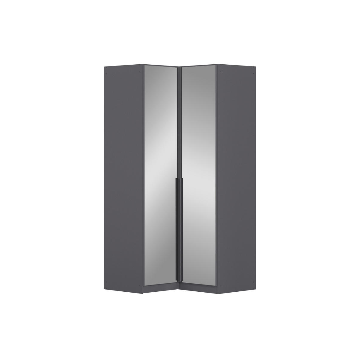 ECKKLEIDERSCHRANK 100/229/102 cm  - Grau, Modern, Glas/Holzwerkstoff (100/229/102cm) - Rauch Möbel