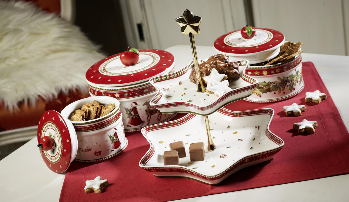 POSODA ZA PIŠKOTE DELIGHT - rdeča/zelena, Basics, keramika (11/12cm) - Villeroy & Boch