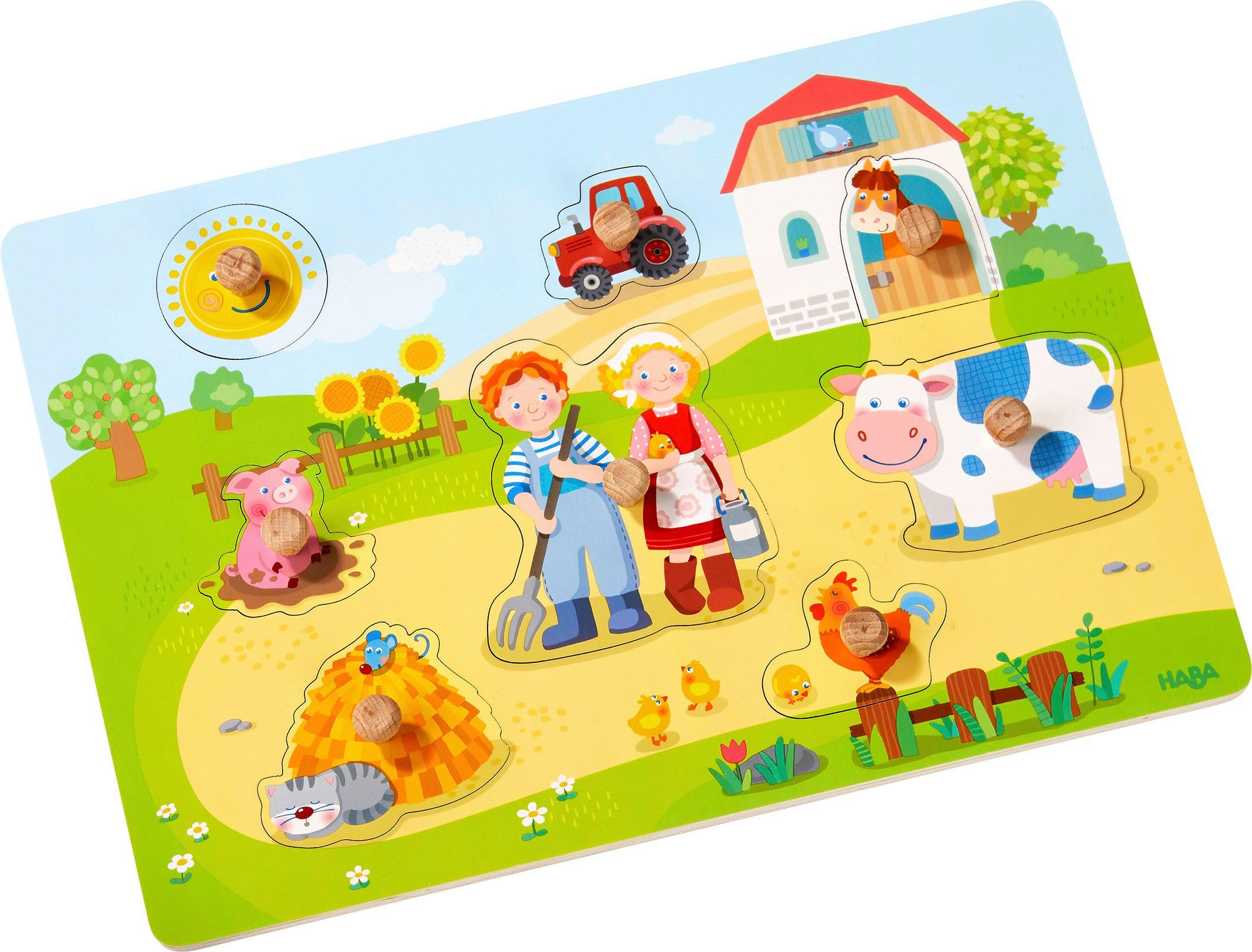 GREIFPUZZLE - Multicolor, Basics, Holz (30/21cm) - Haba
