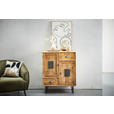 KOMMODE in 80/100/40 cm - Hellbraun/Schwarz, LIFESTYLE, Holz/Metall (80/100/40cm) - Landscape