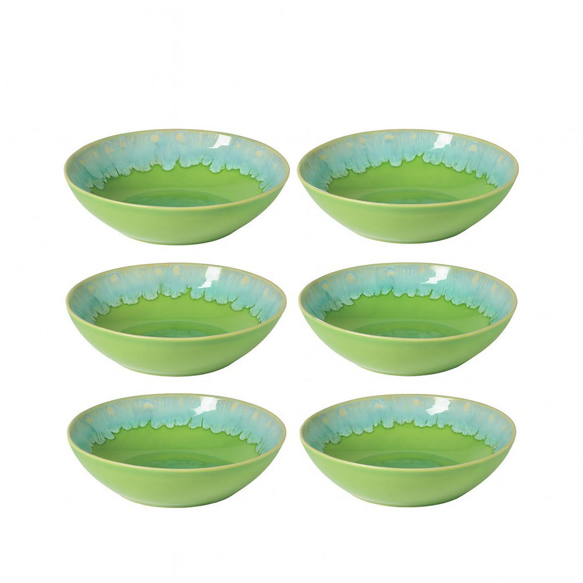 SUPPENTELLERSET Hellgrün 6-teilig Feinsteinzeug TAORMINA  - Hellgrün, Basics, Keramik (21.5cm) - Costa Nova