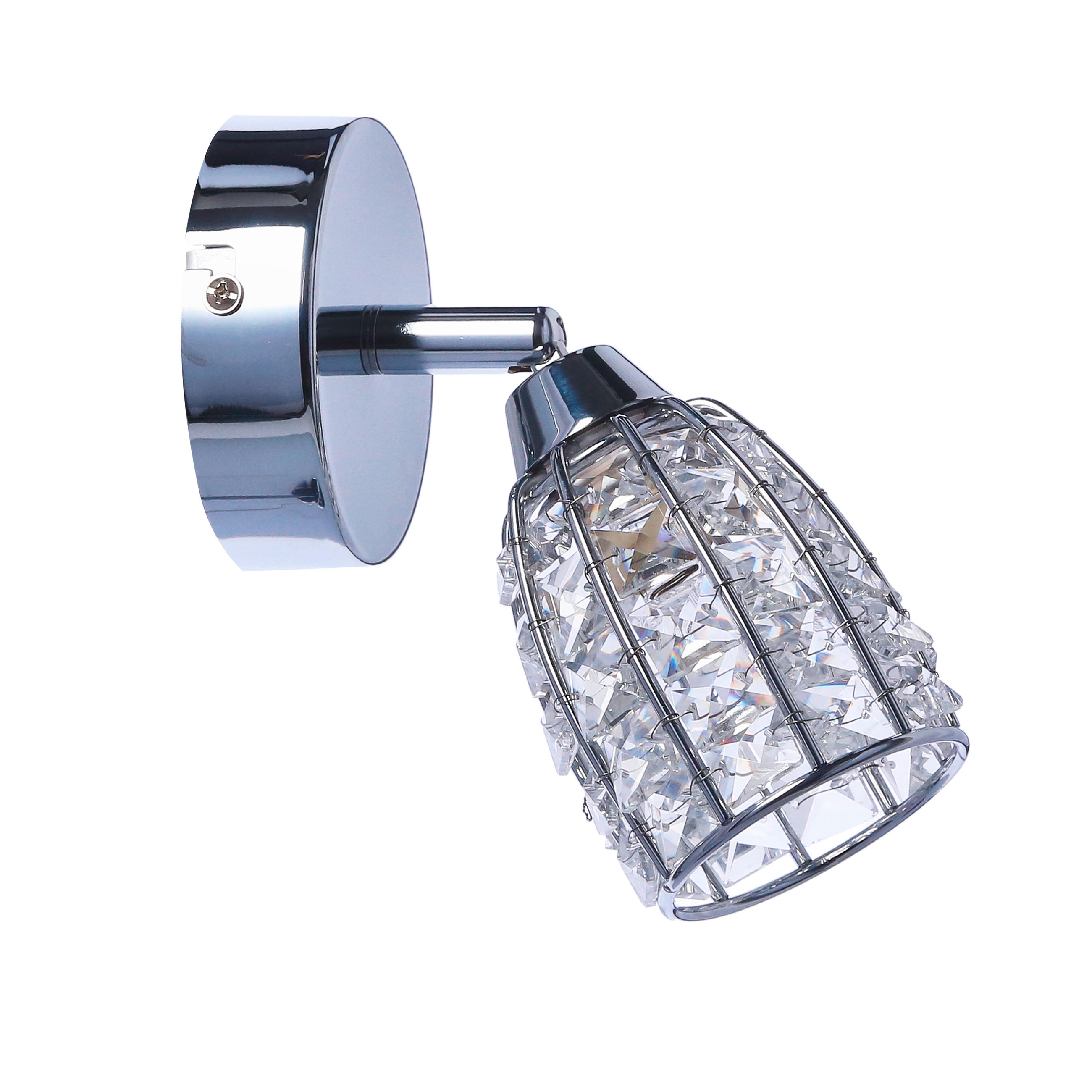 SPOTLIGHT Shiba   - kromfärg/transparent, Klassisk, metall/glas (15/8.5cm)