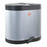 ABFALLSAMMLER 2X15 L - Silberfarben/Schwarz, Basics, Kunststoff/Metall (34/28,5/28,5cm) - Wesco