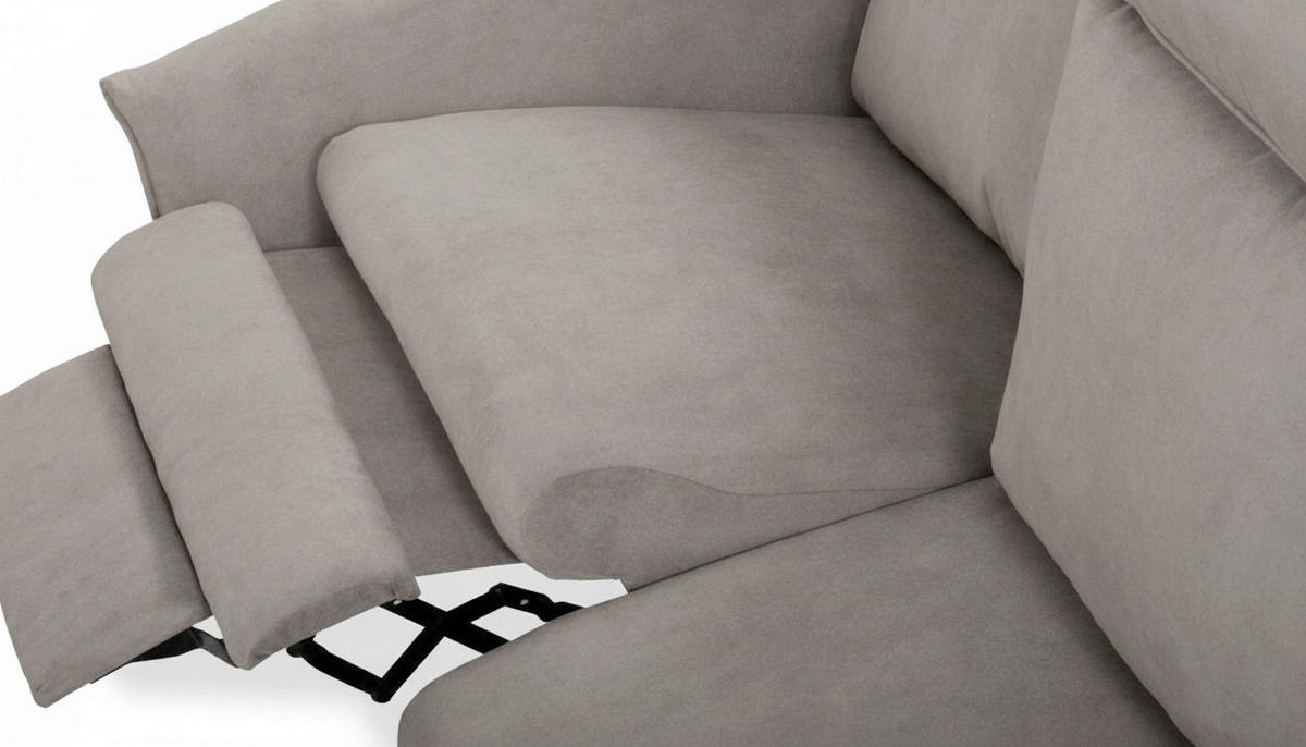 3-SITZER-SOFA  in Mikrofaser Taupe Skandinavisch, Modern  - Taupe/Buchefarben, Design, Holz/Textil (202/110/92cm) - Livetastic