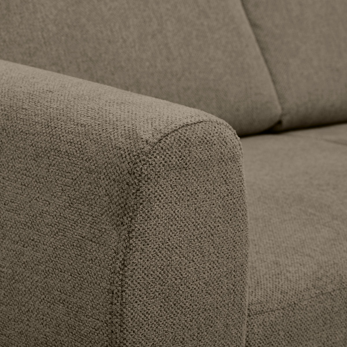 ECKSOFA Braun Flachgewebe  - Buchefarben/Braun, KONVENTIONELL, Holz/Textil (241/166cm) - Carryhome