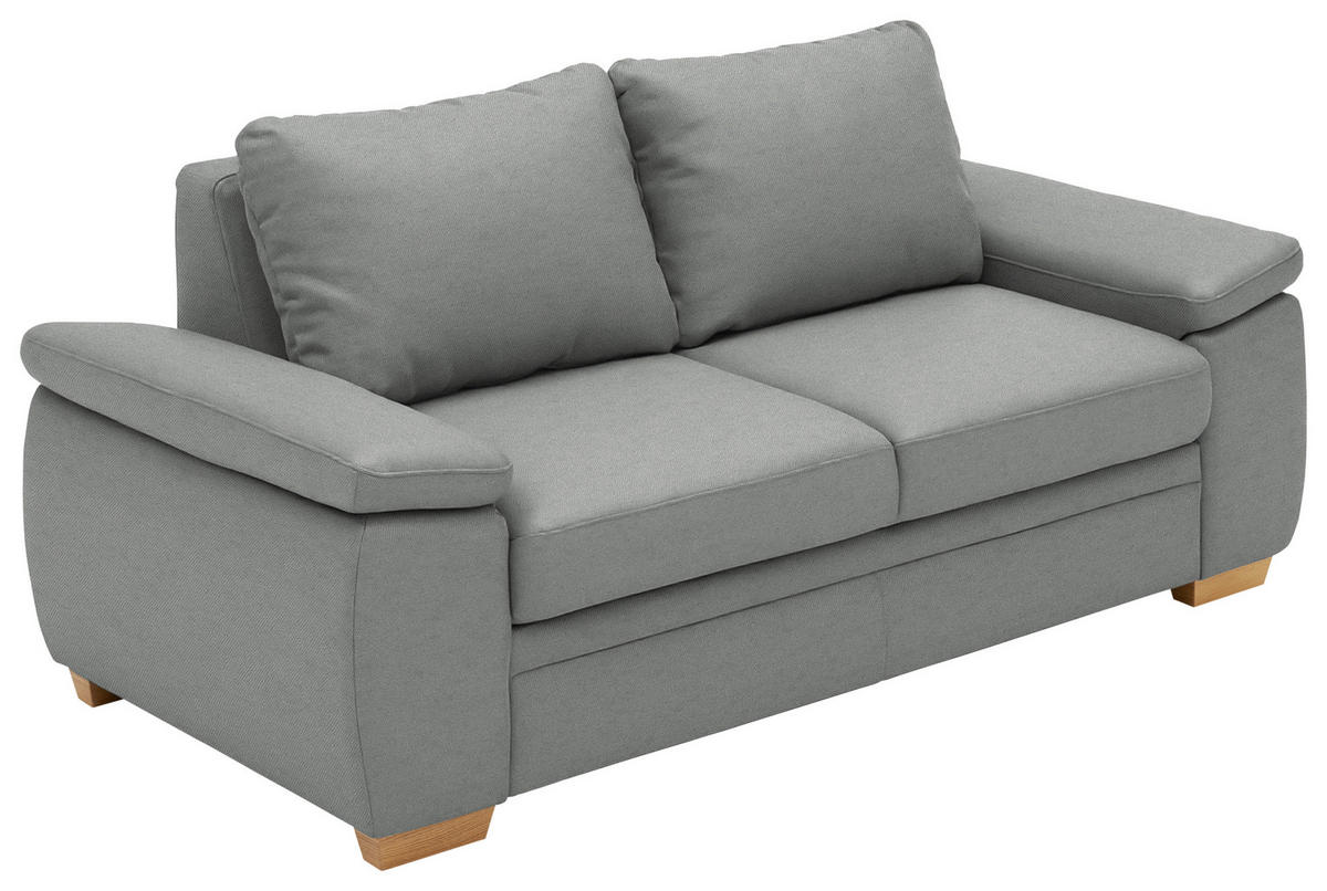 SCHLAFSOFA  in Chenille Grau  - Grau, KONVENTIONELL, Holz/Textil (166/90/100cm) - Beldomo Style