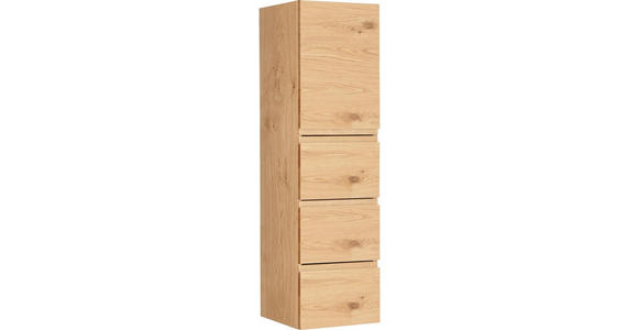 MIDISCHRANK 35/125/37 cm  - Eichefarben, Design, Holz/Holzwerkstoff (35/125/37cm) - Novel