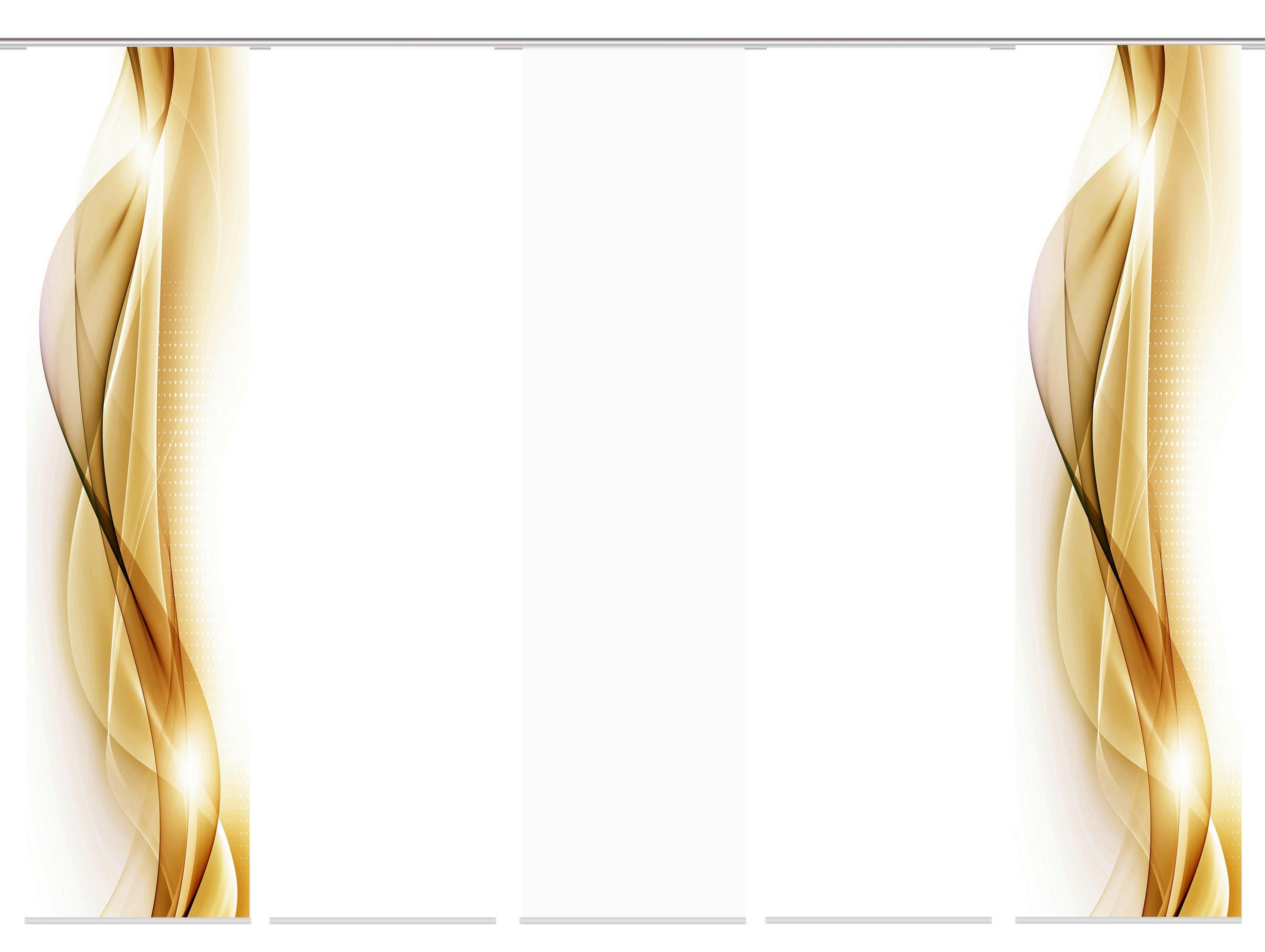 FLÄCHENVORHANG NEBLANA, 5-TLG.  5 Stück  blickdicht   60/245 cm  - Goldfarben, Basics, Textil (60/245cm)