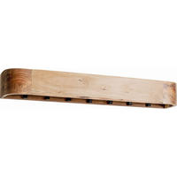 WANDGARDEROBE  in Akazie massiv Schwarz, Akaziefarben  - Schwarz/Akaziefarben, KONVENTIONELL, Holz/Metall (100/20/13cm)