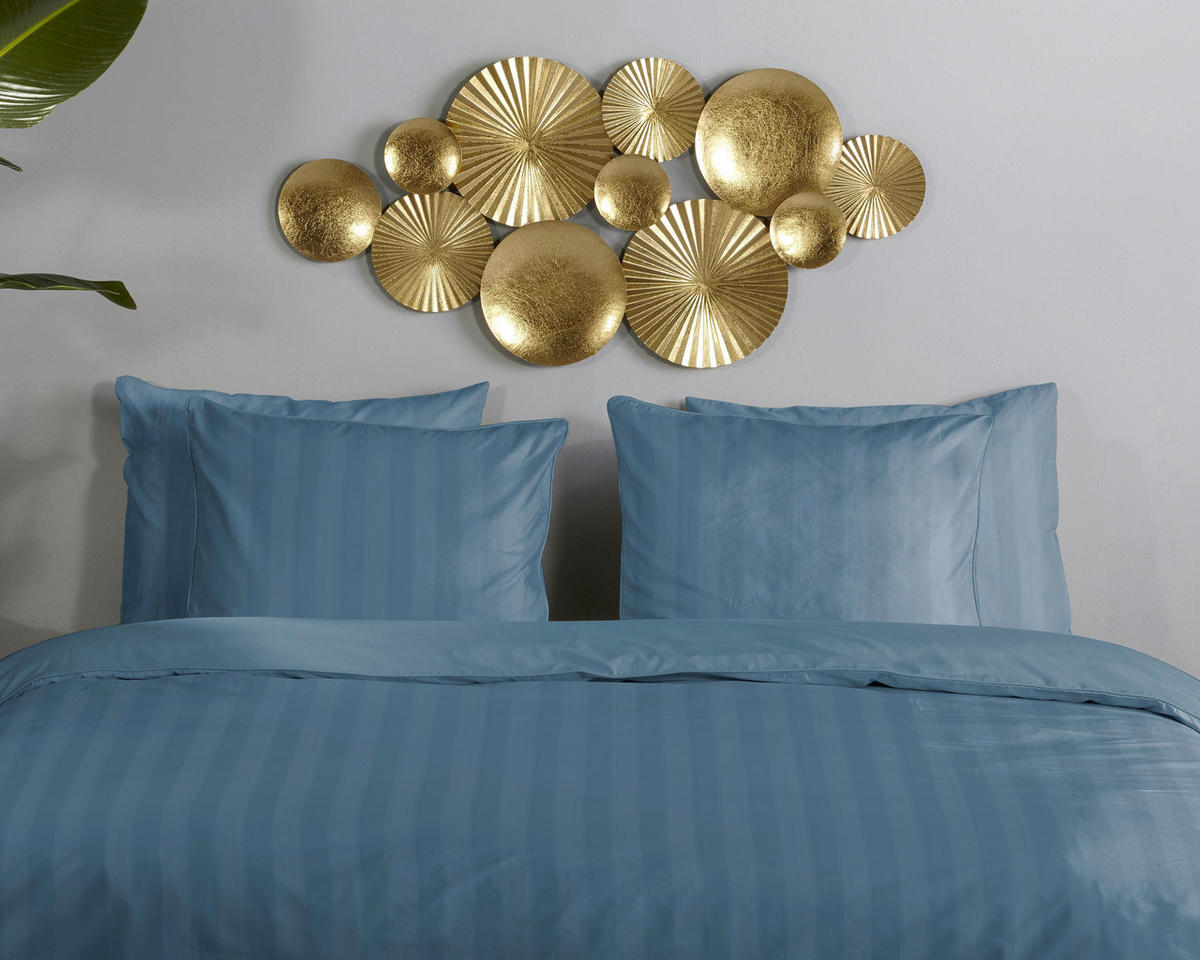 BETTWÄSCHE 2-teilig Descanso Satin 140/200 cm  - Blau, Basics, Textil (140/200cm)