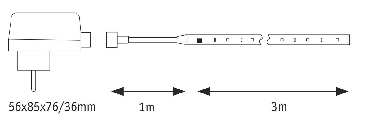 LED-STRIP SimpLED Outdoor 300/1,0/0,3 cm   - Weiß, Basics, Kunststoff (300/1,0/0,3cm) - Paulmann