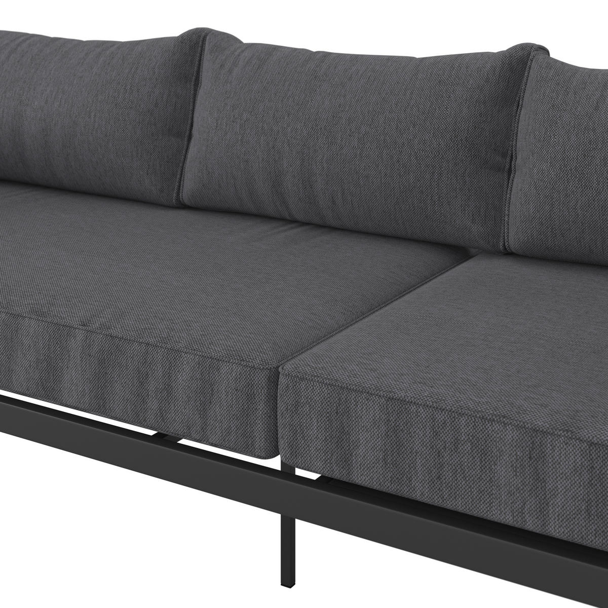 DINING-LOUNGESET 4-teilig  - Grau, MODERN, Glas/Textil (193/260cm) - Ambia Garden