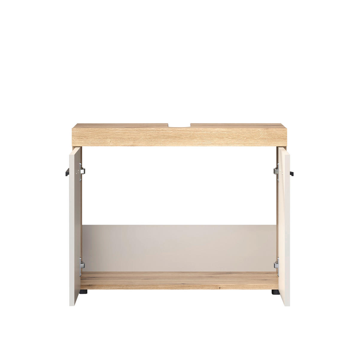 SKŘÍŇKA POD UMYVADLO, kašmírová, barvy dubu, 72/56/34 cm - černá/barvy dubu, Trend, kompozitní dřevo/plast (72/56/34cm) - MID.YOU