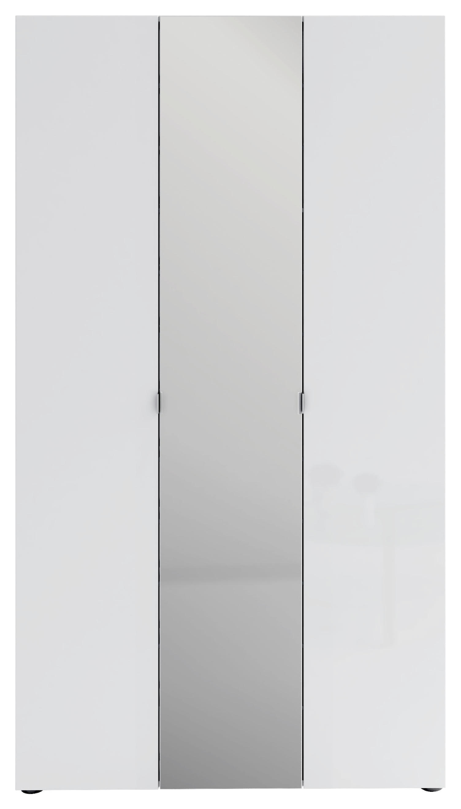 SCHUHSCHRANK Weiß  - Schwarz/Weiß, Design, Glas/Holzwerkstoff (110/200/19cm) - Xora
