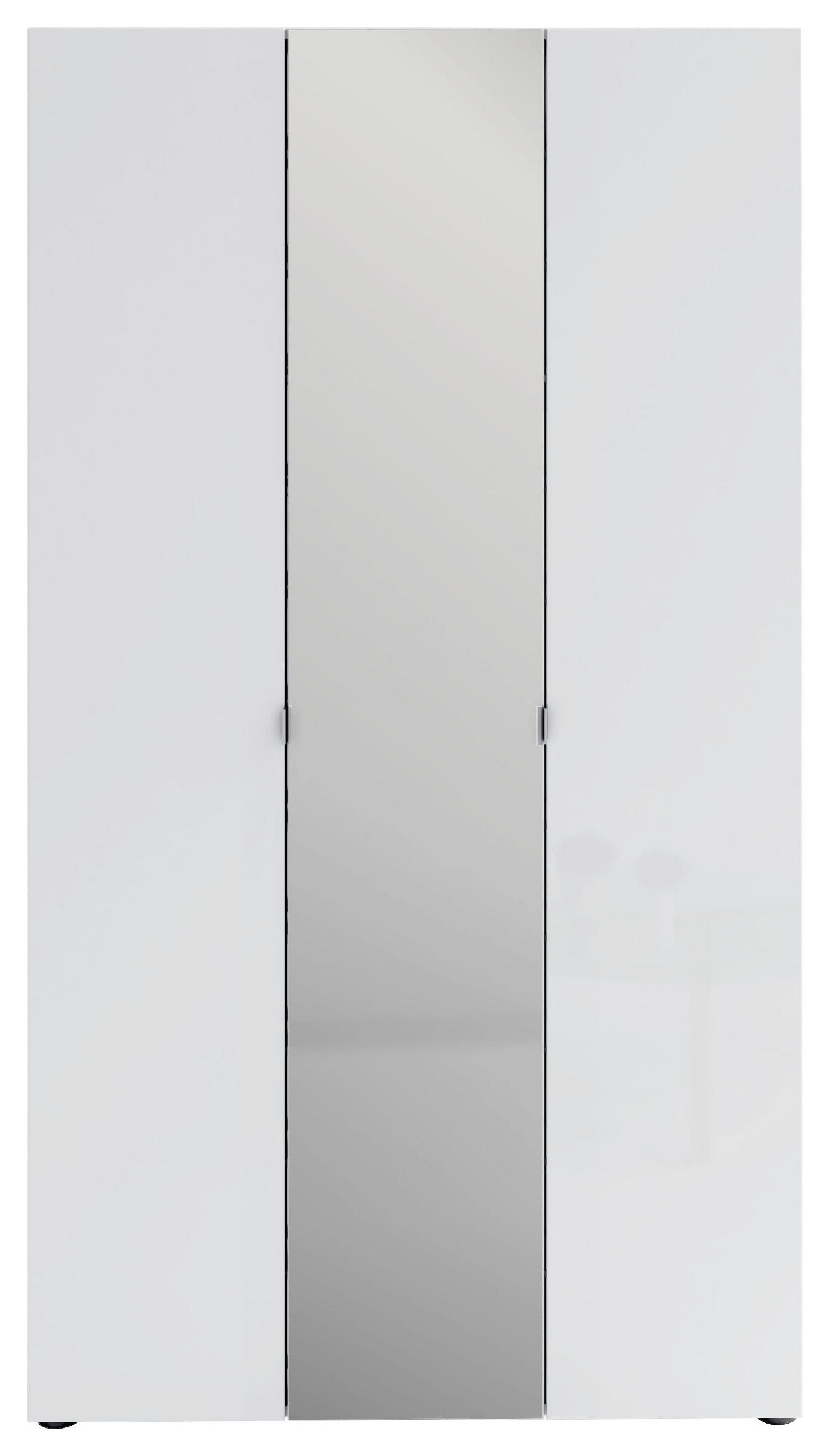 SCHUHSCHRANK Weiß - Schwarz/Weiß, Design, Glas/Holzwerkstoff (110/200/19cm) - Xora