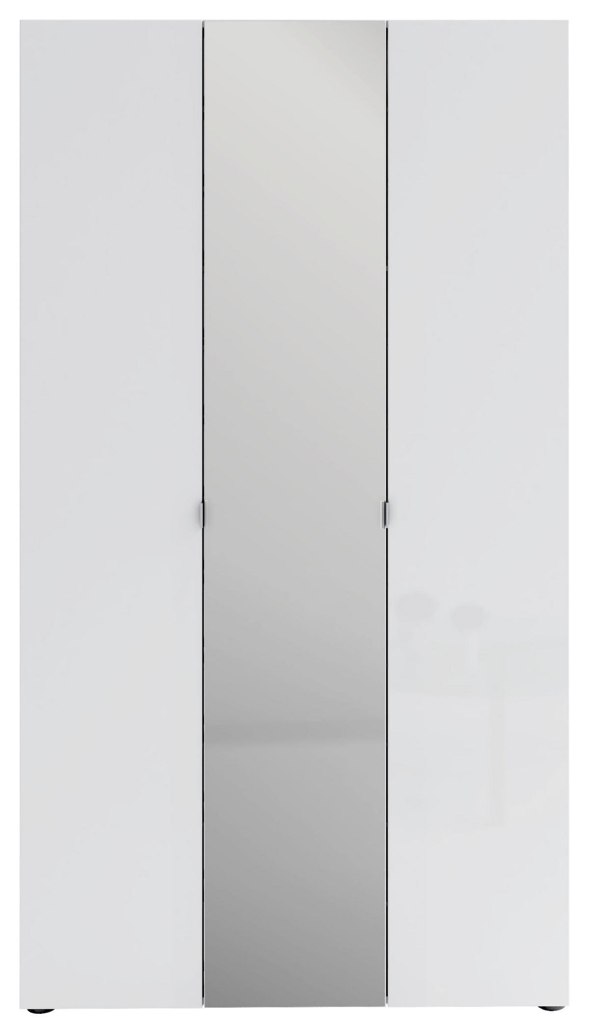 SCHUHSCHRANK Weiß  - Schwarz/Weiß, Design, Glas/Holzwerkstoff (110/200/19cm) - Xora