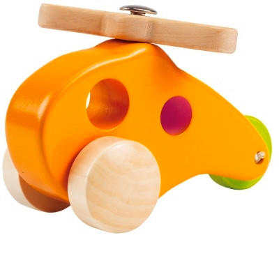 HUBSCHRAUBER - Orange, Basics, Holz (12,7/8,8/6,5cm) - Hape