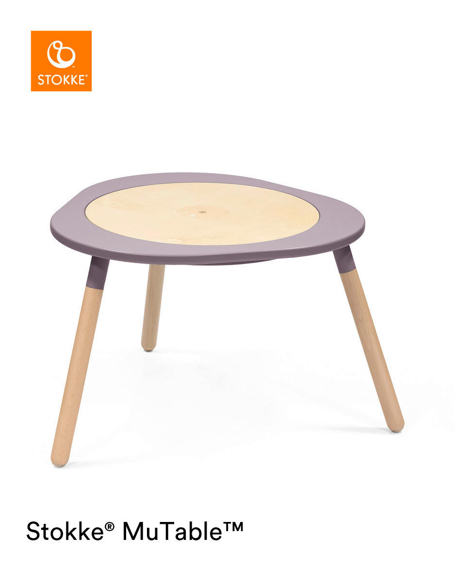 KINDERSPIELTISCH - Lila/Naturfarben, Basics, Holz (70/73/60cm) - Stokke