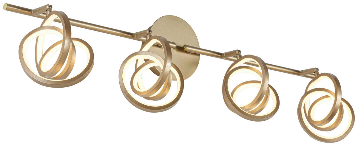 DECKENLEUCHTE    83/14/21,3 cm  - Weiss/Cappuccino, Trend, Kunststoff/Metall (83/14/21,3cm) - Novel