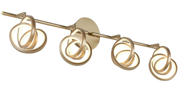 DECKENLEUCHTE 83/14/21,3 cm  - Weiß/Cappuccino, Trend, Kunststoff/Metall (83/14/21,3cm) - Novel