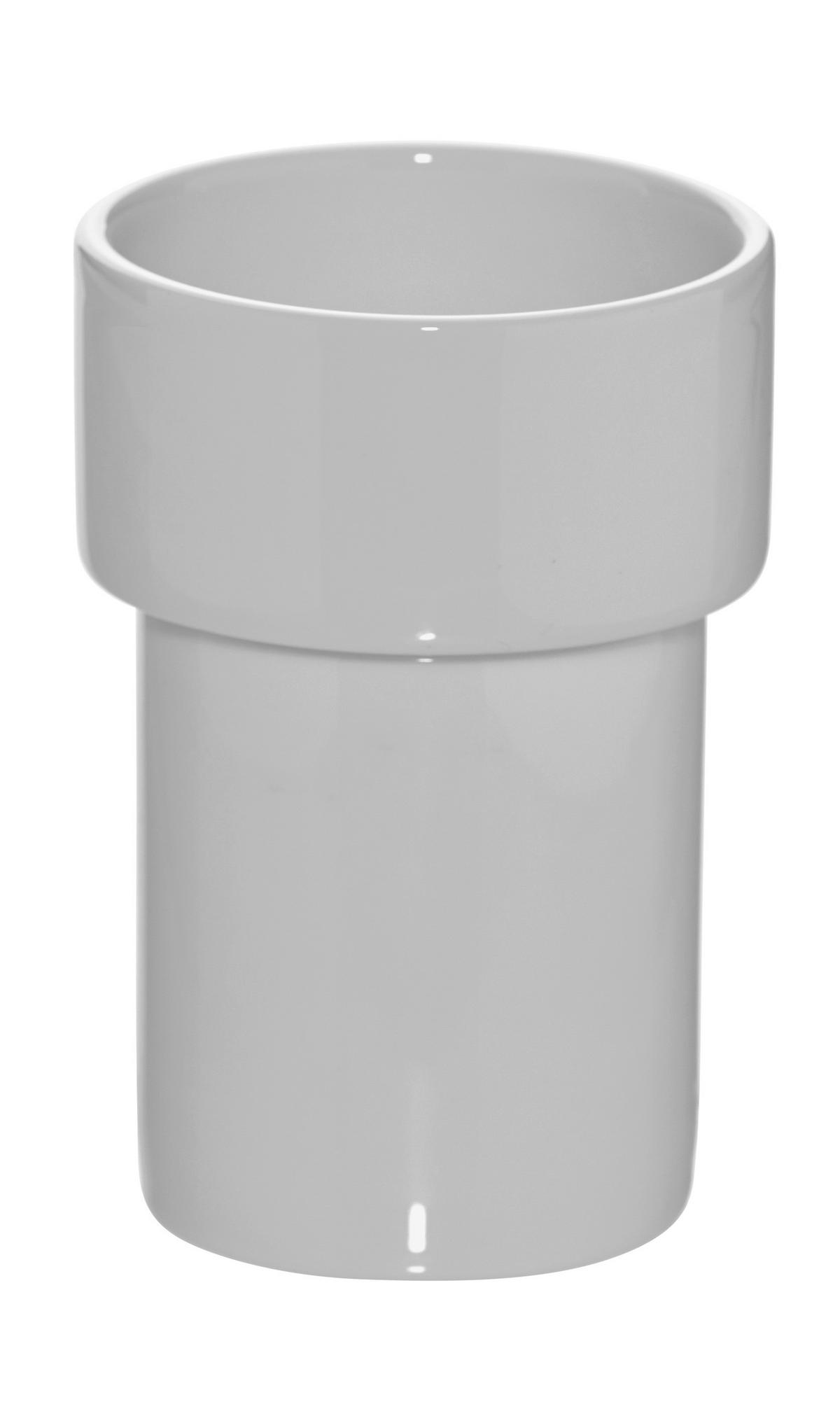 Pahar Pentru Periuțe De Dinți ceramică  - alb, Basics, ceramică (5,3/10cm) - Smedbo