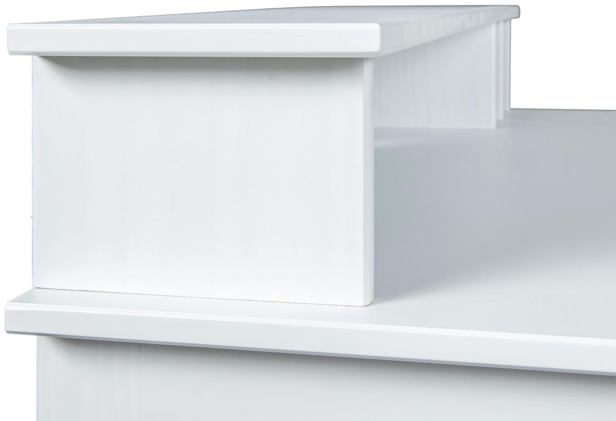 PÍSACÍ STÔL, biela, 110/69/76-91 cm - biela, Basics, drevo/kompozitné drevo (110/69/76-91cm) - MID.YOU
