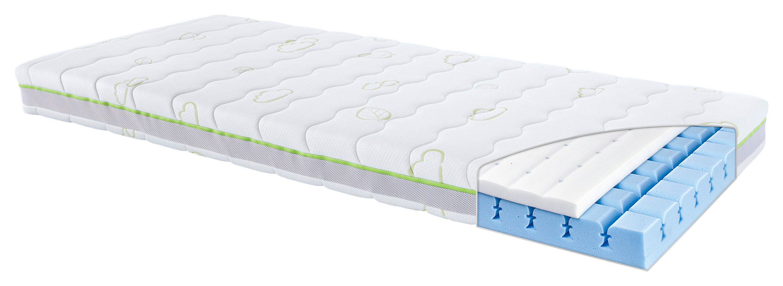 JUGENDMATRATZE 120/200 cm Höhe ca. 15 cm  - Basics, Textil (120/200cm) - Träumeland