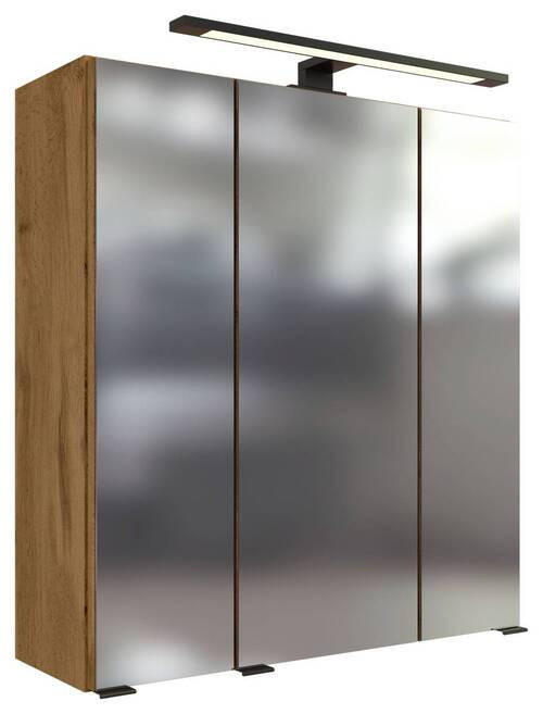 SPIEGELSCHRANK 60/64/20 cm  - Eichefarben, Modern, Glas/Holzwerkstoff (60/64/20cm) - Held