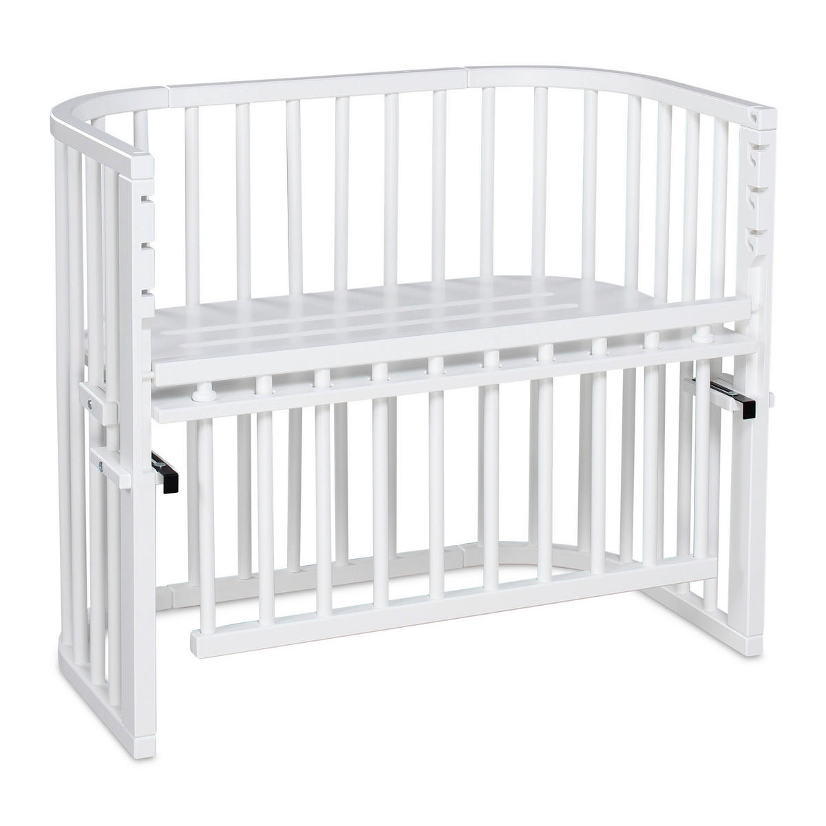 BEISTELLBETT MAXI COMFORT PLUS 96/56,5/79 cm  - Weiß, Basics, Holz (96/56,5/79cm) - Babybay