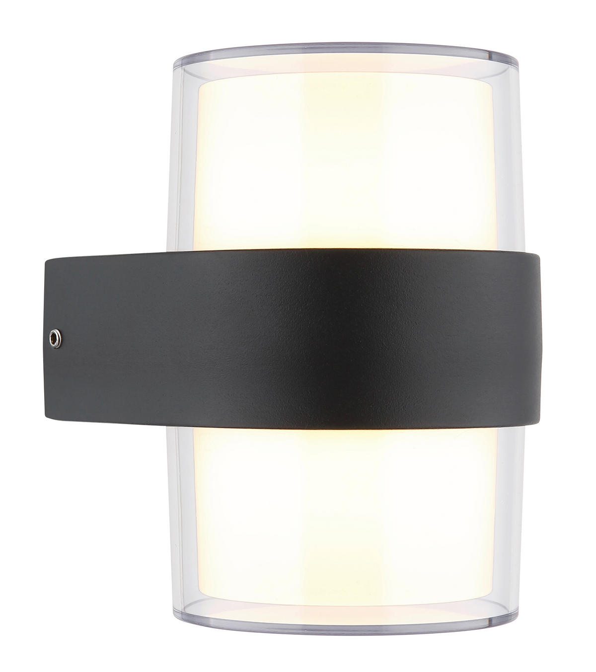 AUßENLEUCHTE 9,6/6 cm   - Klar/Anthrazit, Design, Kunststoff/Metall (9,6/6cm) - Globo