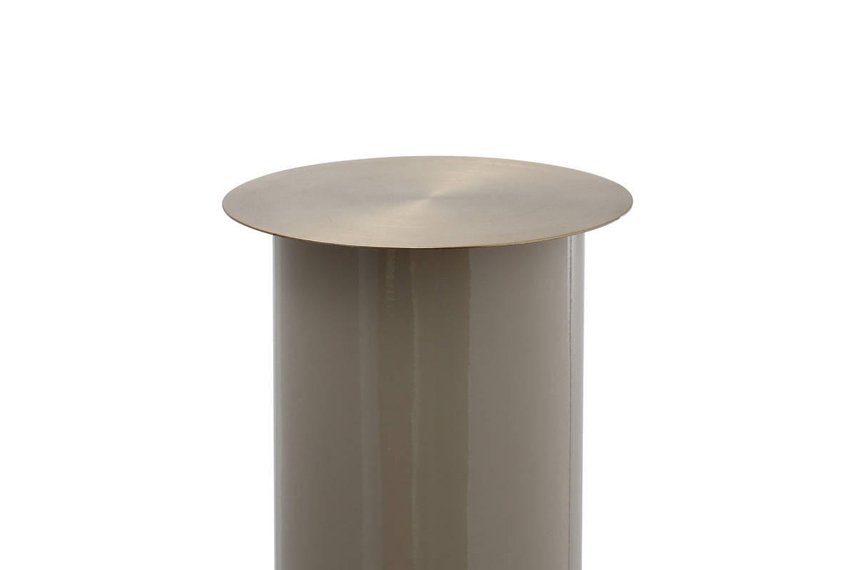 KERZENHALTER - Taupe/Goldfarben, Trend, Metall (20/70/20cm) - Kayoom