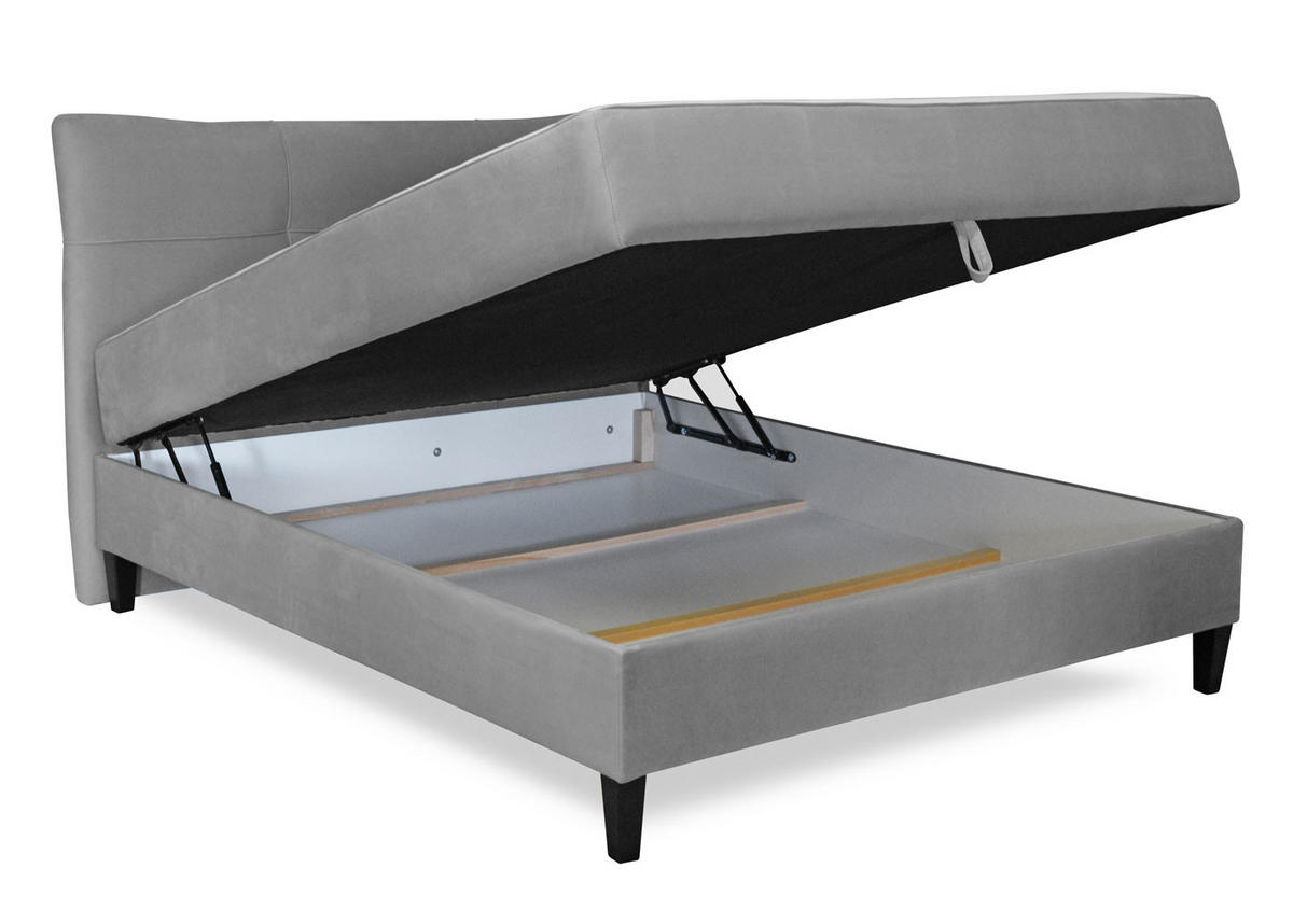 BOX KREVET 160/200 cm     siva  - siva/crna, Moderno, drvni materijal/drvo (160/200cm) - Ti'me