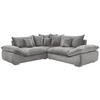 ECKSOFA in Velours Grau  - Chromfarben/Grau, Konventionell, Kunststoff/Textil (247/247cm) - Carryhome
