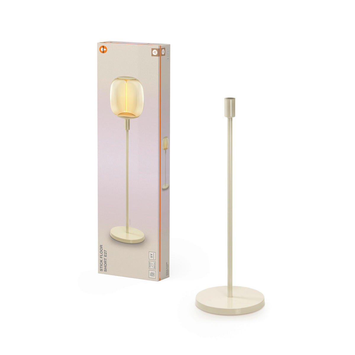 TISCHLEUCHTE 26/78 cm   - Beige, Basics, Metall (26/78cm) - Osram