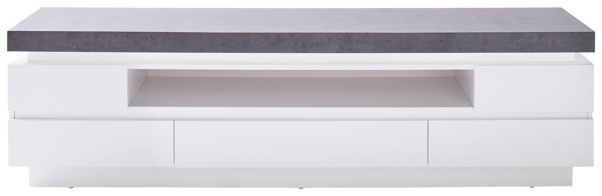 LOWBOARD  in 175/48/40 cm  - Dunkelgrau/Weiß, Design, Holzwerkstoff (175/48/40cm)