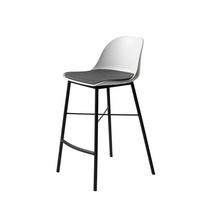 BARHOCKER Weiß  - Schwarz/Weiß, Basics, Kunststoff/Textil (48/93/53cm) - Livetastic