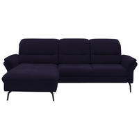 ECKSOFA in Flachgewebe Schwarz  181/260 cm  - Schwarz, KONVENTIONELL, Textil/Metall (181/260cm) - Beldomo Speed