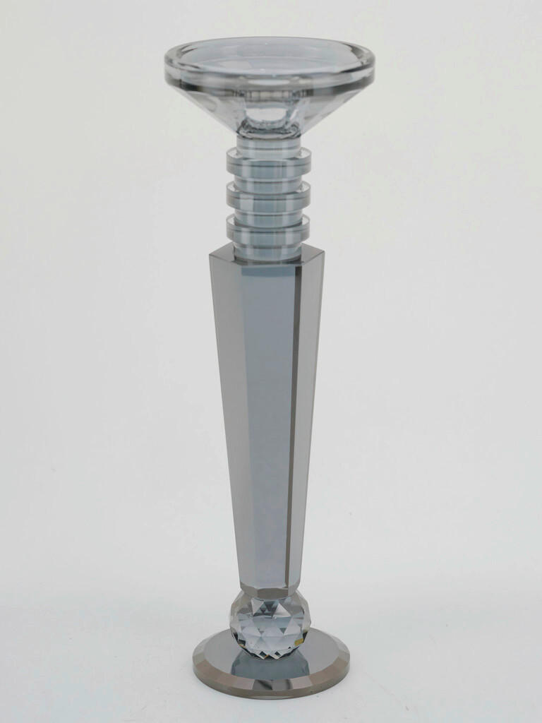KERZENHALTER - Dunkelgrau, Basics, Glas (9/9/30cm) - Cor Mulder