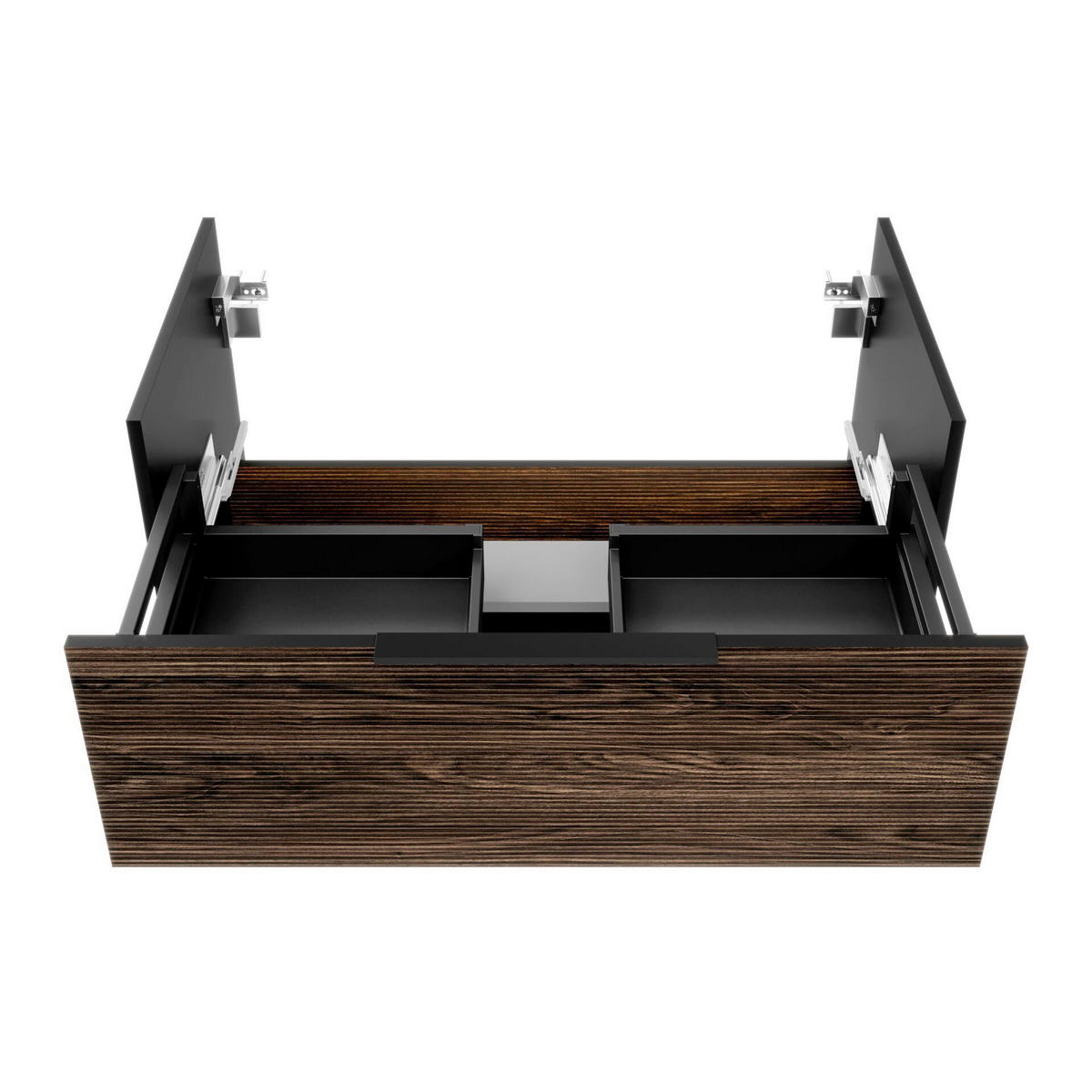 WASCHTISCHKOMBI  - Eiche dunkel/Schwarz, Basics, Holzwerkstoff/Stein (90,5/15,2/46,5cm) - MID.YOU