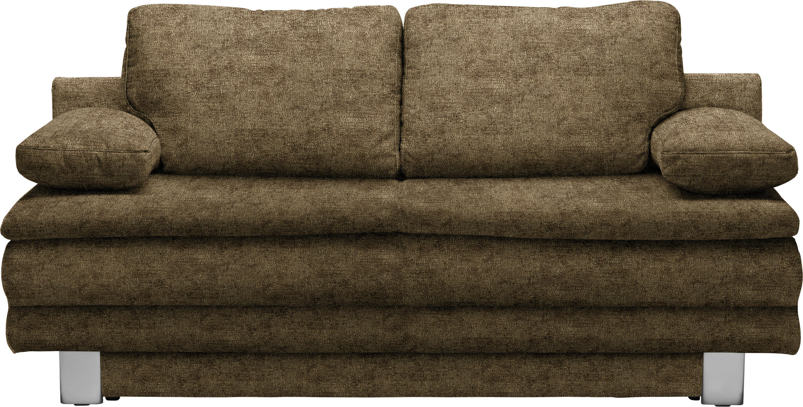 SCHLAFSOFA in Webstoff Hellgrün  - Chromfarben/Hellgrün, Design, Textil/Metall (194/96/86cm) - Novel