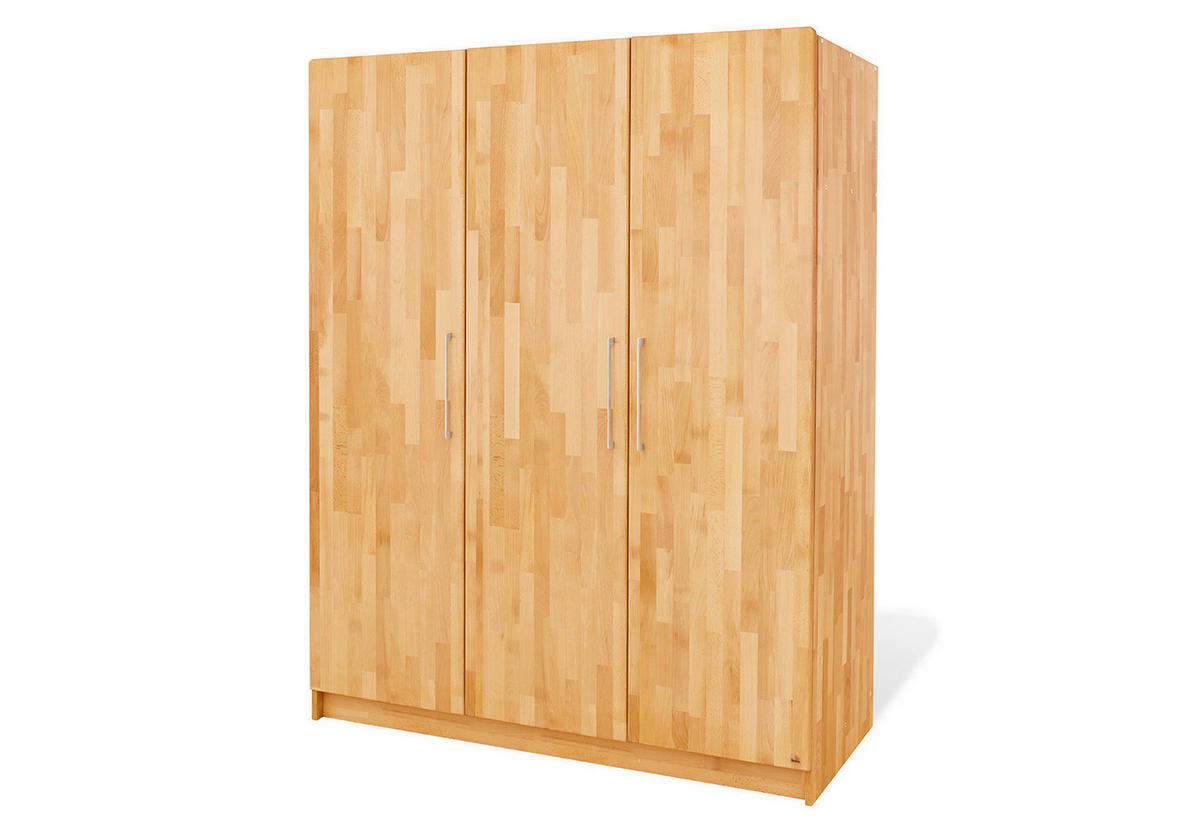 BABYKLEIDERSCHRANK Pinolino Natura Buchefarben  - Buchefarben, Natur, Holz/Metall (141/182/63cm) - Pinolino