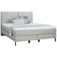 BOXSPRINGBETT 180/200 cm  in Naturfarben  - Schwarz/Naturfarben, KONVENTIONELL, Textil/Metall (180/200cm) - Dieter Knoll