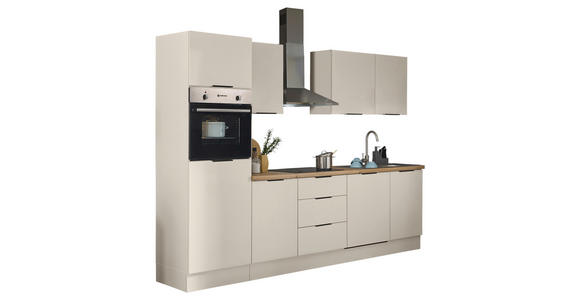 KÜCHENBLOCK   in Kaschmir  - Kaschmir/Schwarz, Basics, Holzwerkstoff/Metall (280/211/60cm) - Xora