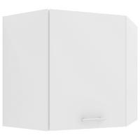 Corp Superior Pe Colț 57/60/57 cm   - alb/culoare aluminiu, Konventionell, metal/material pe bază de lemn (57/60/57cm) - MID.YOU