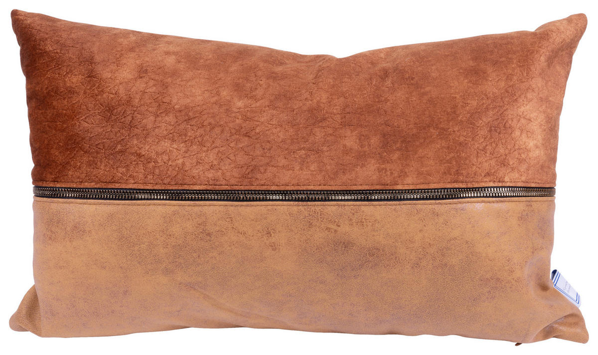 ZIERKISSENSET 2-teilig 30x45/50x45 cm  - Terracotta/Cappuccino, KONVENTIONELL, Textil (30x45/50x45cm)