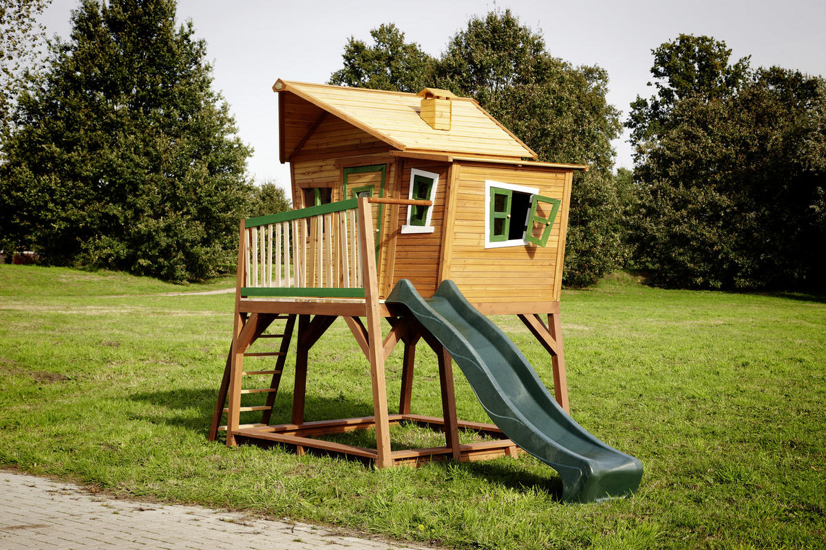 SPIELTURM 435/291/180 cm SPIELTURM MAX  - Braun/Naturfarben, KONVENTIONELL, Holz (435/291/180cm) - Ambia Garden