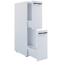 MIDISCHRANK 25/110/50 cm  - Schwarz/Weiß, MODERN, Holzwerkstoff/Kunststoff (25/110/50cm) - MID.YOU