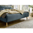 POLSTERBETT 160/200 cm  in Blau  - Blau/Eichefarben, Design, Holz/Textil (160/200cm) - Xora